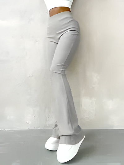 Alessandra | Lässige gerippte einfache schmale Leggings