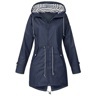 Damen Kapuze Winddichte RegenJacke | Langarm