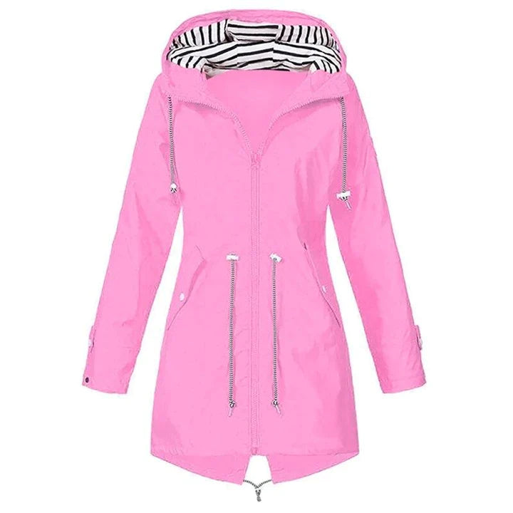 Damen Kapuze Winddichte RegenJacke | Langarm