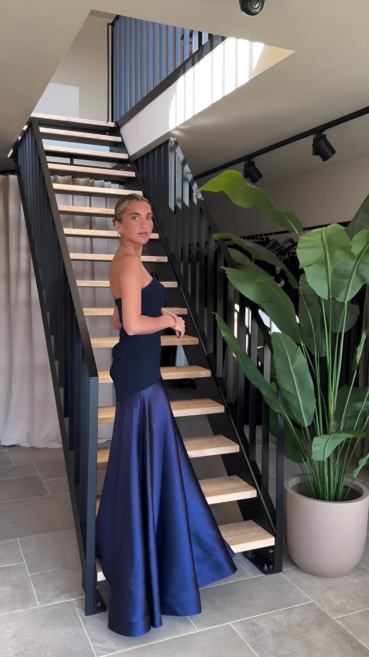 Anastasie | Sexy Luxus Patchwork Trägerloses Maxikleid