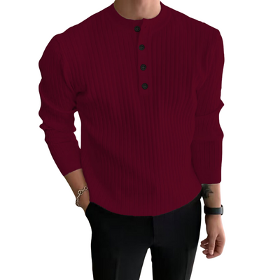 Knöpfiger Pullover für Herren