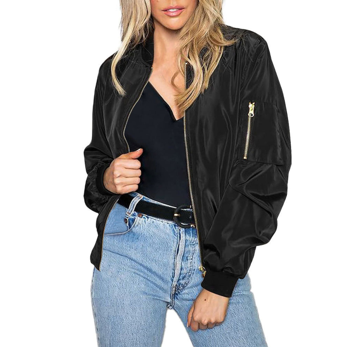 Reißverschluss-Leichtjacke für Damen