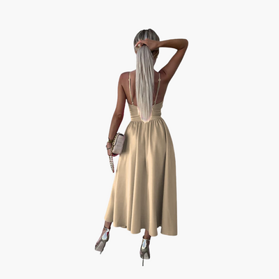 Elegantes Midikleid für Damen – Sommerkleid mit Trägern