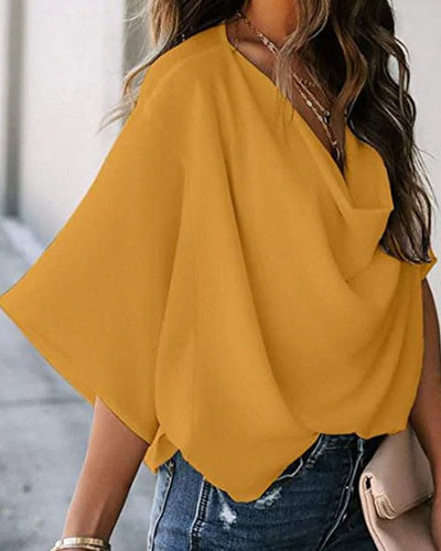 Bluse mit kappenärmeln für frauen