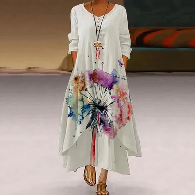 Elegantes baumwollkleid für frauen