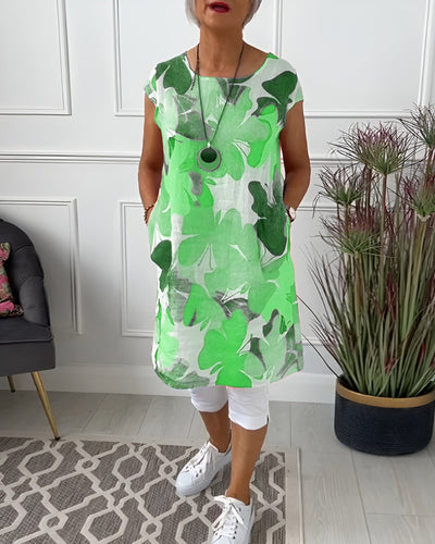 Langes buntes lässiges blumentop für frauen