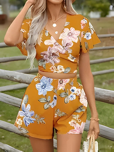 Maya | Tropische Shorts mit Blumendruck für Frauen