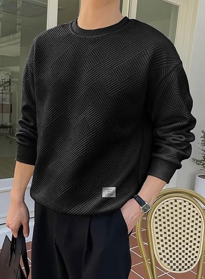 Lässiger langarm-pullover