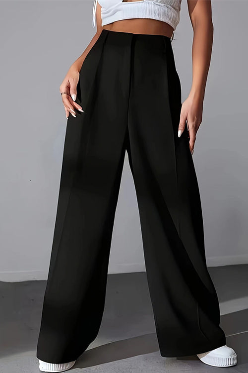 Marian® | Hoch sitzende Baggy-Hose mit weitem Bein und Taschen