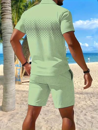 Zackary – Sommer Liches kurzärmliges Zweiteiler Set