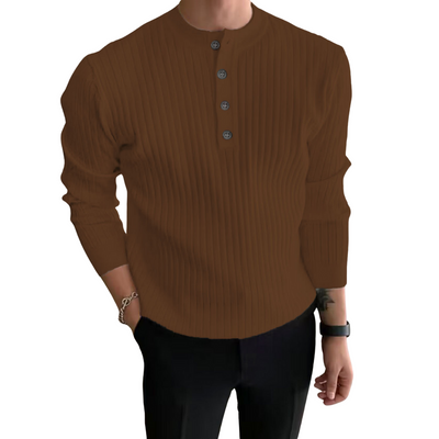 Knöpfiger Pullover für Herren