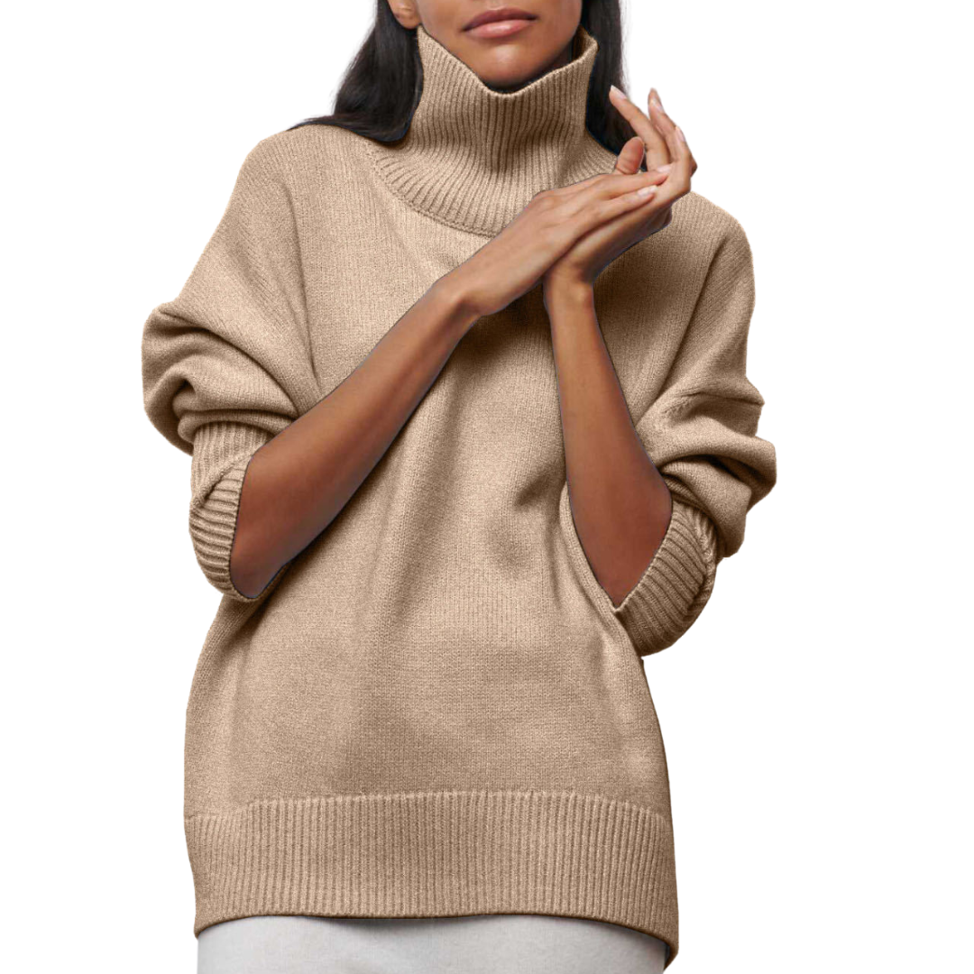 Pullover mit hohem Kragen für Damen