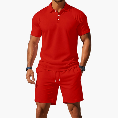 Leichtes Sommer Polo Set Herren - Kurzarmshirt & passende Shorts