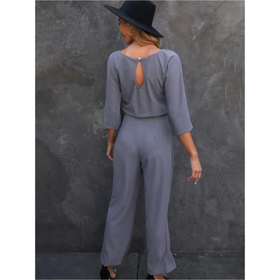 Schickes Jumpsuit Mit Weitem Bein Für Damen | Langarm