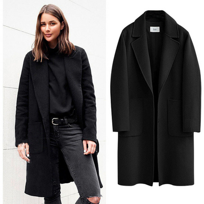 Klassischer Winter Trenchcoat Für Damen | Lang