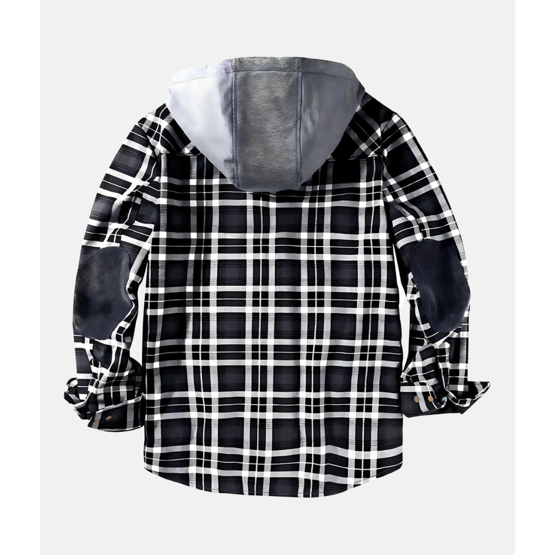 Herren Jacke Mit Karomuster Und Knöpfen | Winter