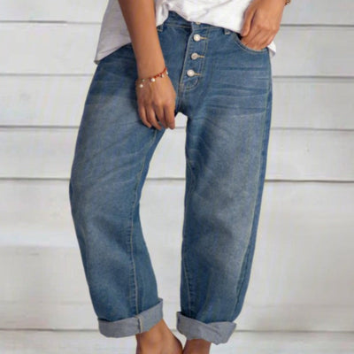 Knopf-Front Jeans für Damen