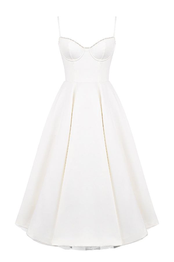 Lorraine® | Trägerloses, ärmelloses Tutu-Maxikleid mit V-Ausschnitt