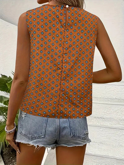 Magdalena - tanktop mit rundhalsausschnitt und aufdruck