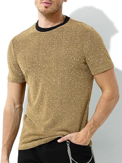 Kurzärmelige glitzertops