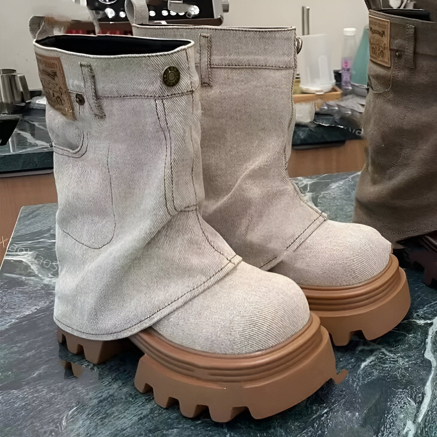 Elida | Stylische Cowboy-inspirierte Chelsea Boots mit mittlerer Schafthöhe