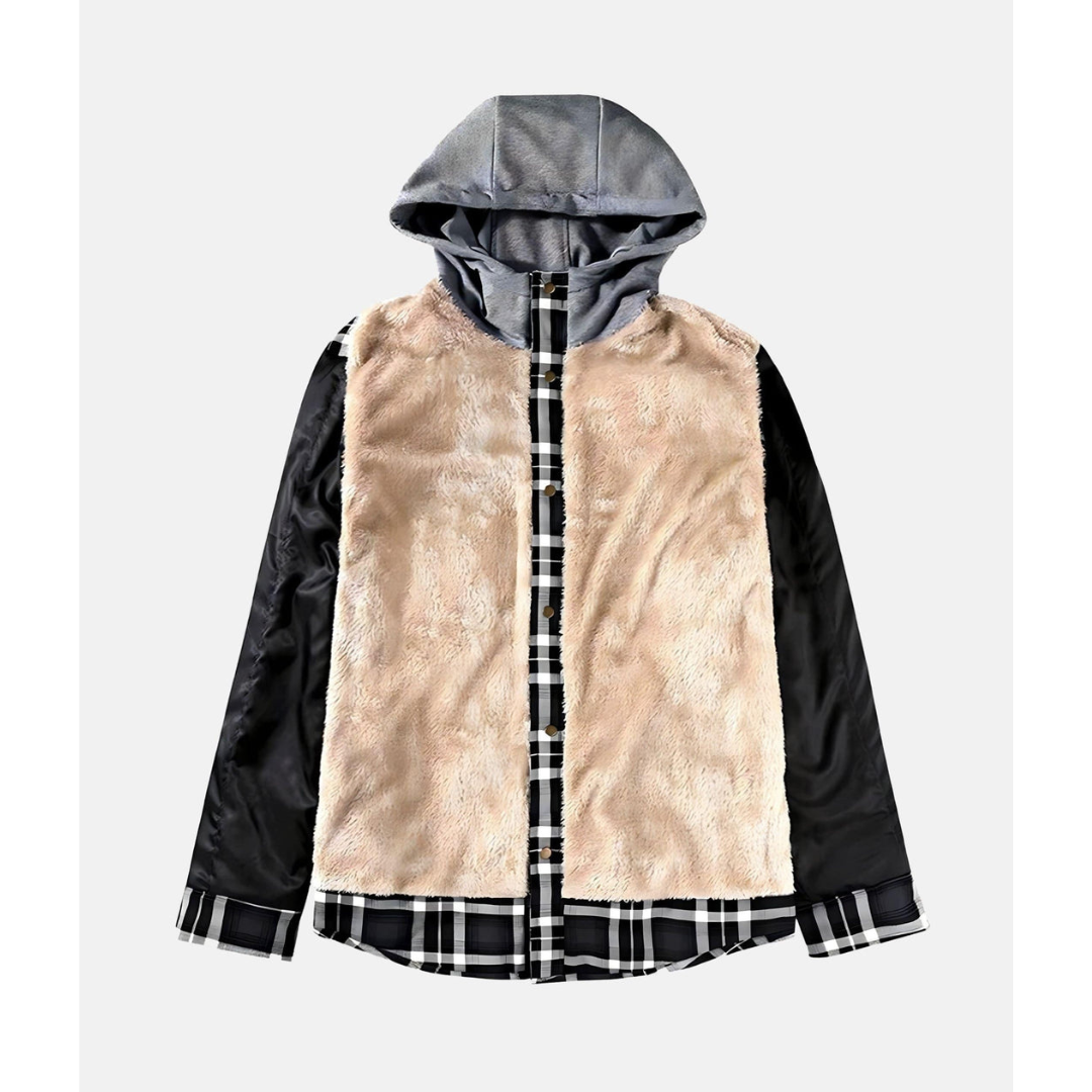 Herren Jacke Mit Karomuster Und Knöpfen | Winter