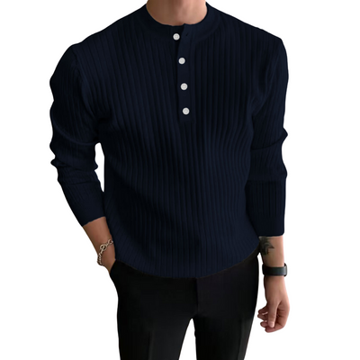 Knöpfiger Pullover für Herren