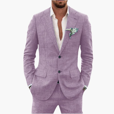 Herren Sommeranzug mit Revers und langen Ärmeln