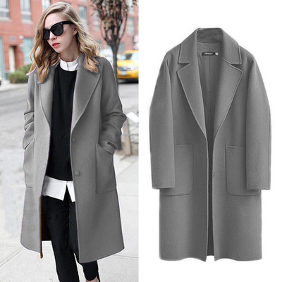 Klassischer Winter Trenchcoat Für Damen | Lang