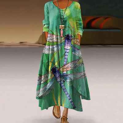 Elegantes baumwollkleid für frauen