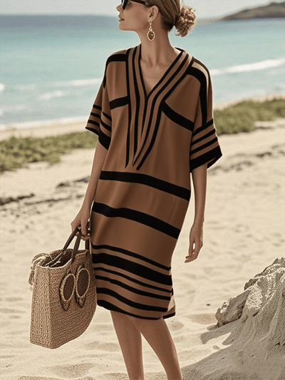 Raya | Contrasterende Streepjurk