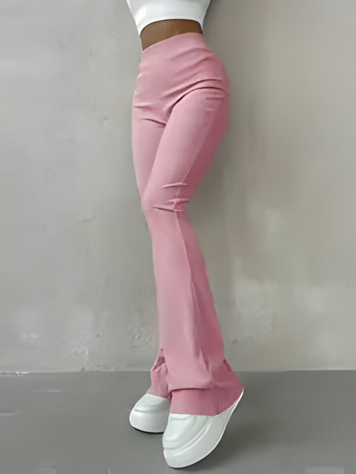 Alessandra | Lässige gerippte einfache schmale Leggings