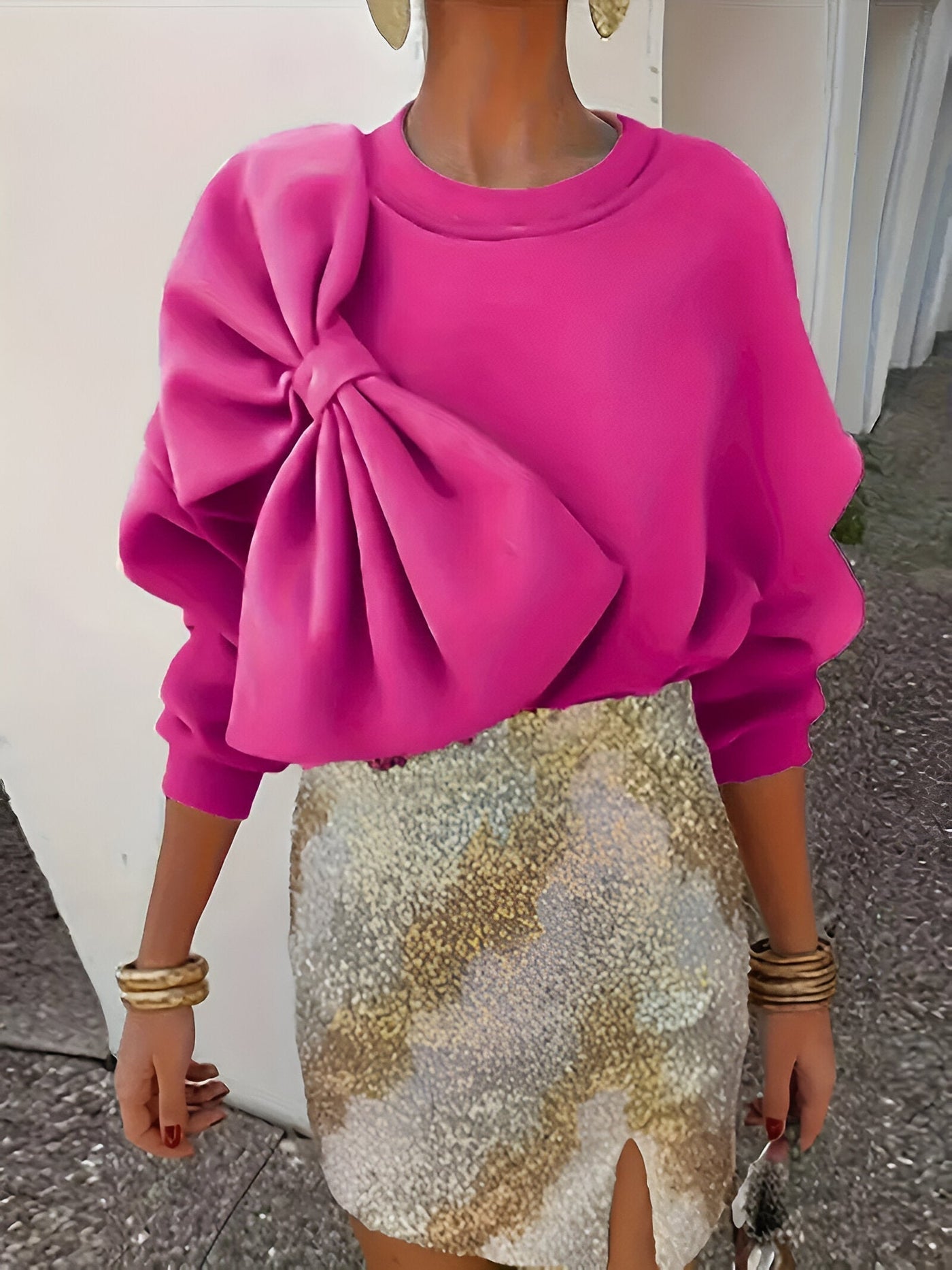 Delfine | Stylisches Sweatshirt mit großer Schleife