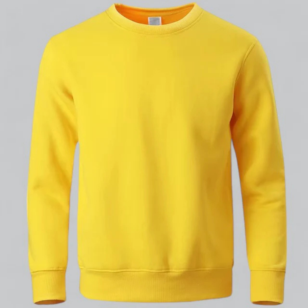 Herren Klassisches Lässiges Crewneck Sweatshirt | Langarm