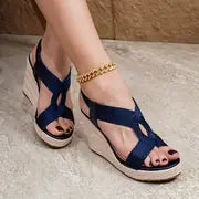 Ella | Espadrille-Keilsandalen für Frauen