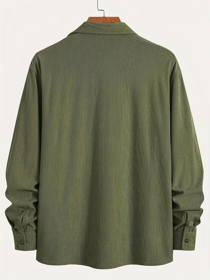 Rickey - Lässiges Cord-Hemd Mit Knopfleiste