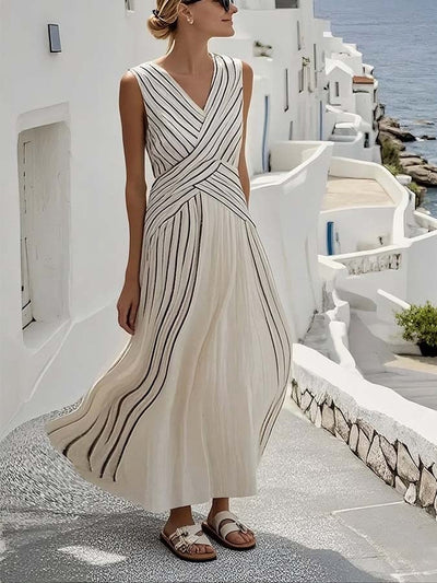 Mira | Losvallende Gestreepte Jurk