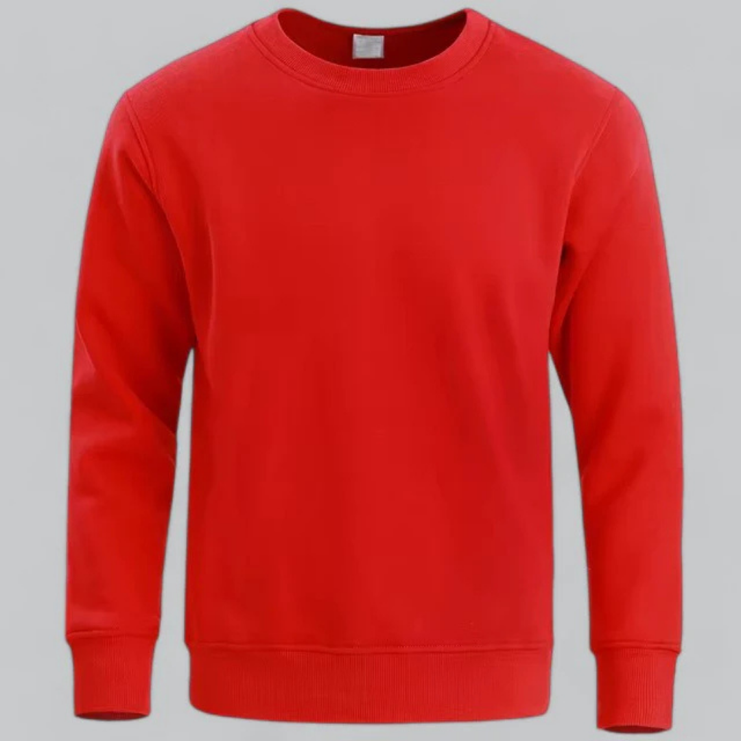 Herren Klassisches Lässiges Crewneck Sweatshirt | Langarm
