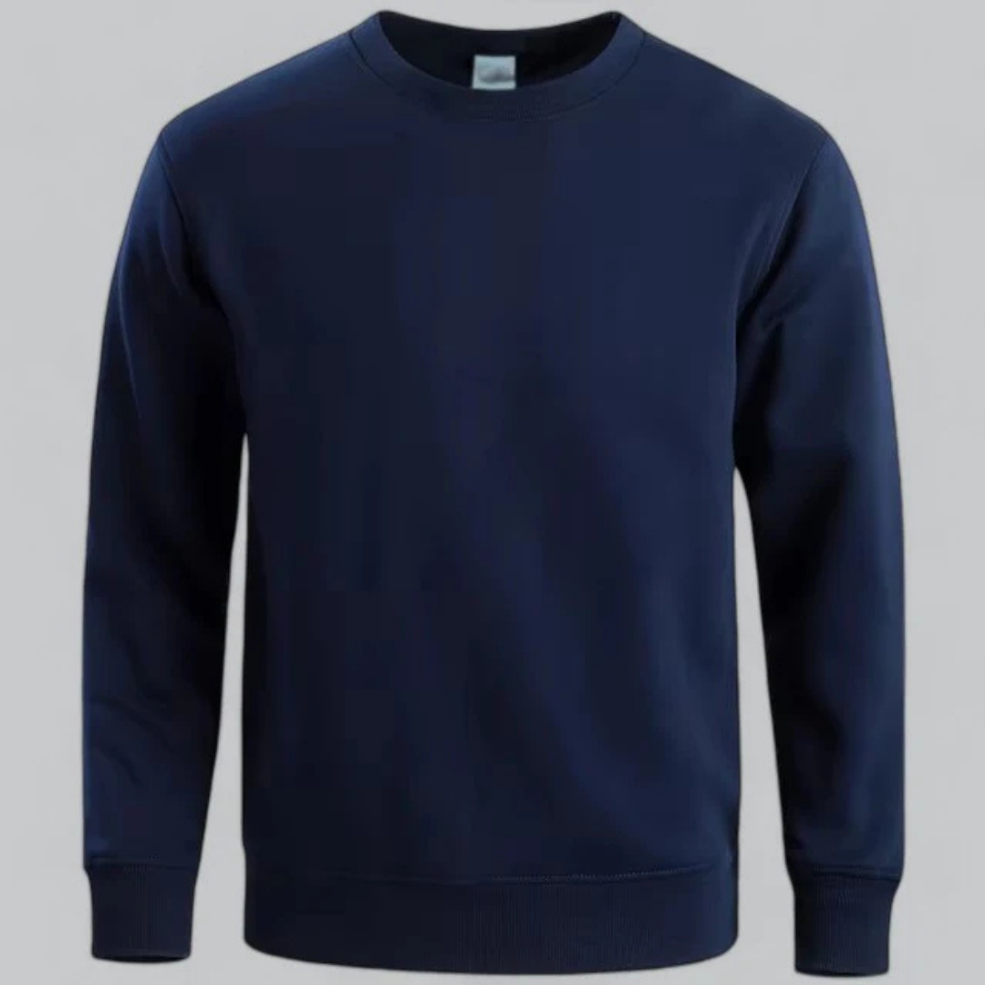 Herren Klassisches Lässiges Crewneck Sweatshirt | Langarm