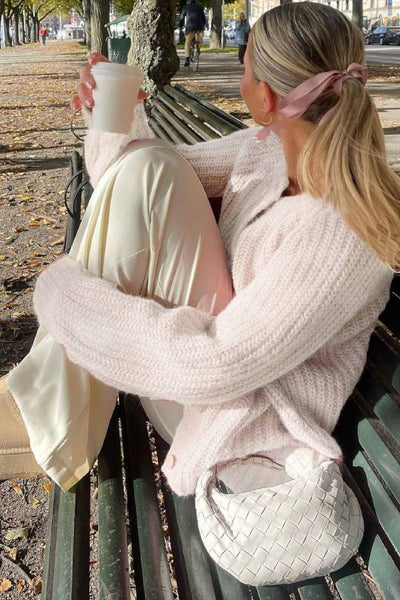 Susanna® | Lockerer, einfarbiger Strickjacke mit langen Ärmeln