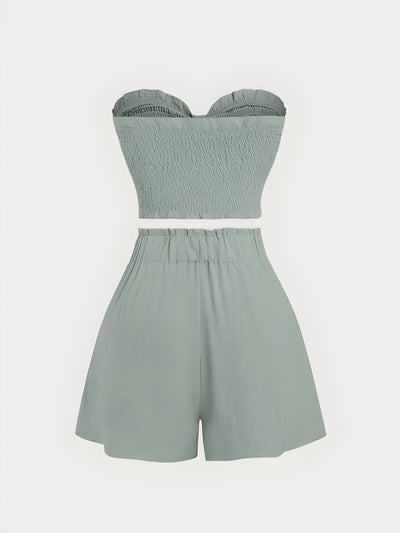 Sophie | Romantisches Date am Meer Top + Shorts Slim Fit