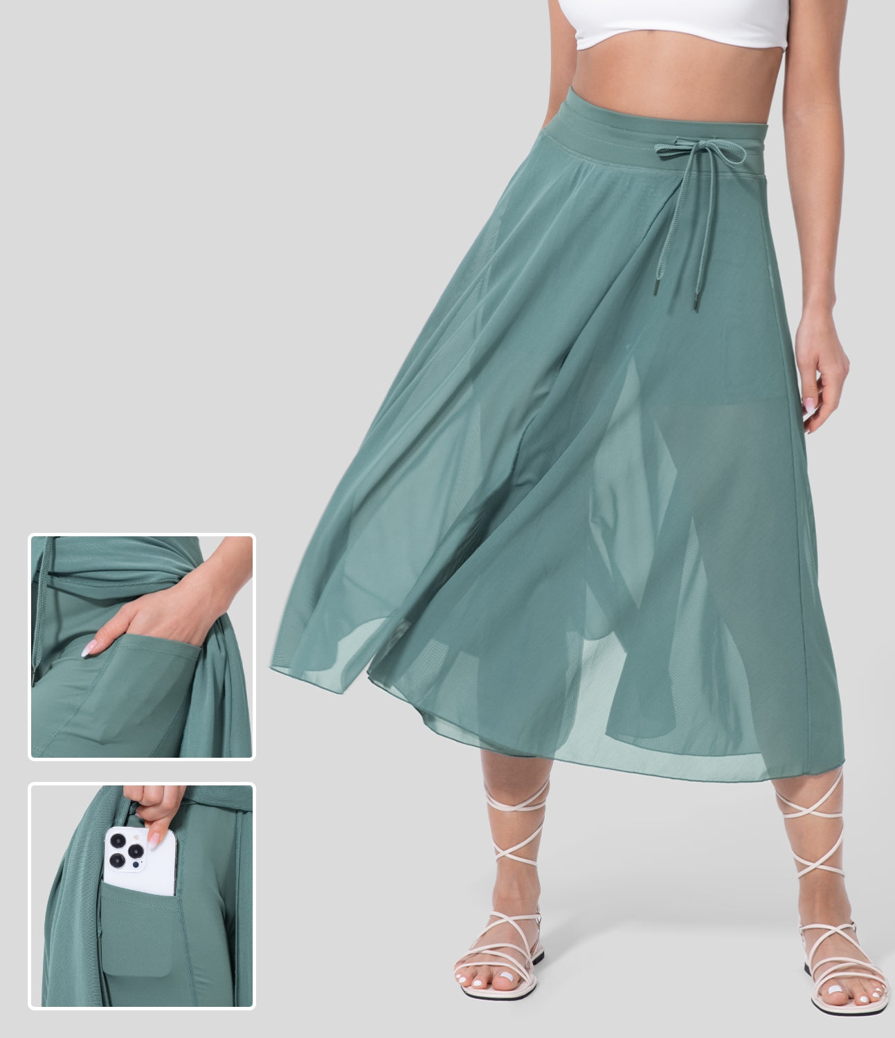 MIRAVO | 2-in-1 High-Waist Midi-Rock