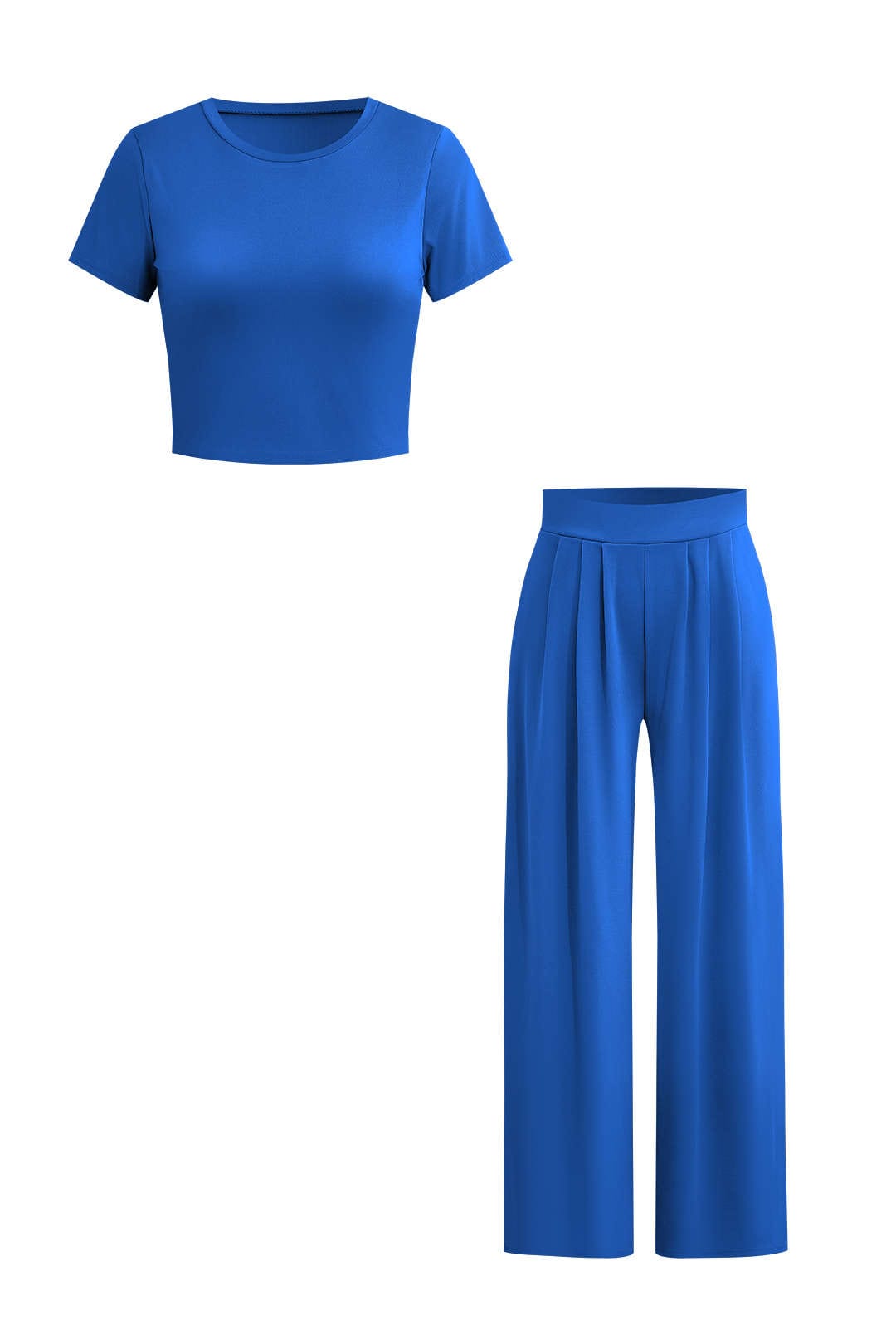Luna | Elegantes Zweiteiler-Set mit Crop-Top & Palazzo-Hose