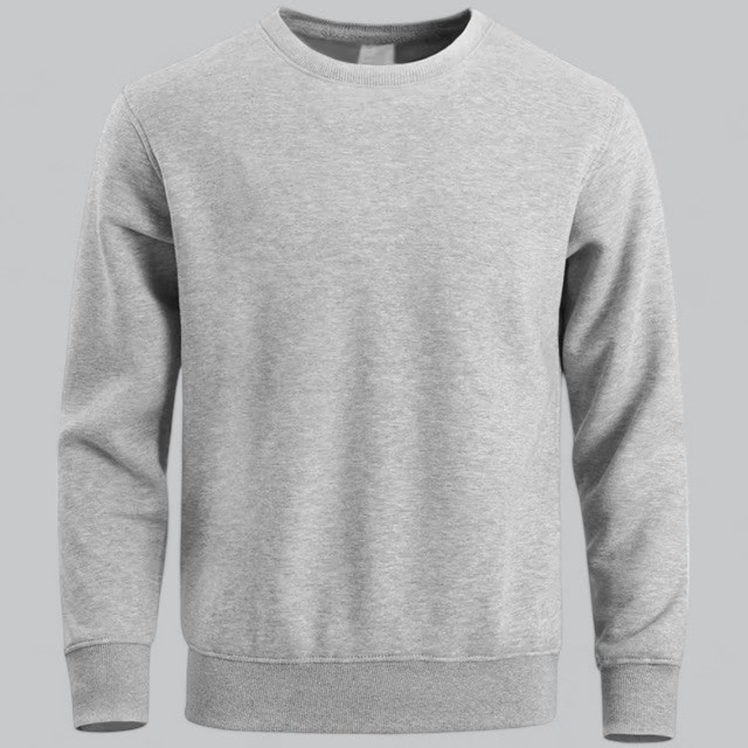 Herren Klassisches Lässiges Crewneck Sweatshirt | Langarm
