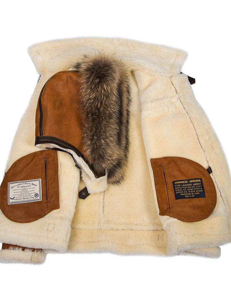 Leder wintermantel