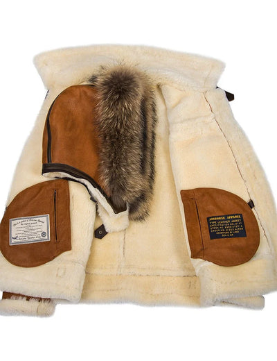 Leder wintermantel