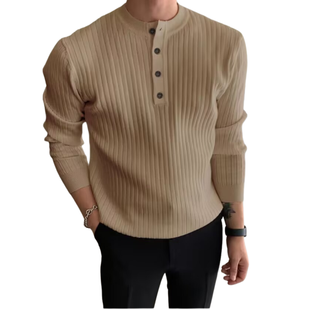 Knöpfiger Pullover für Herren