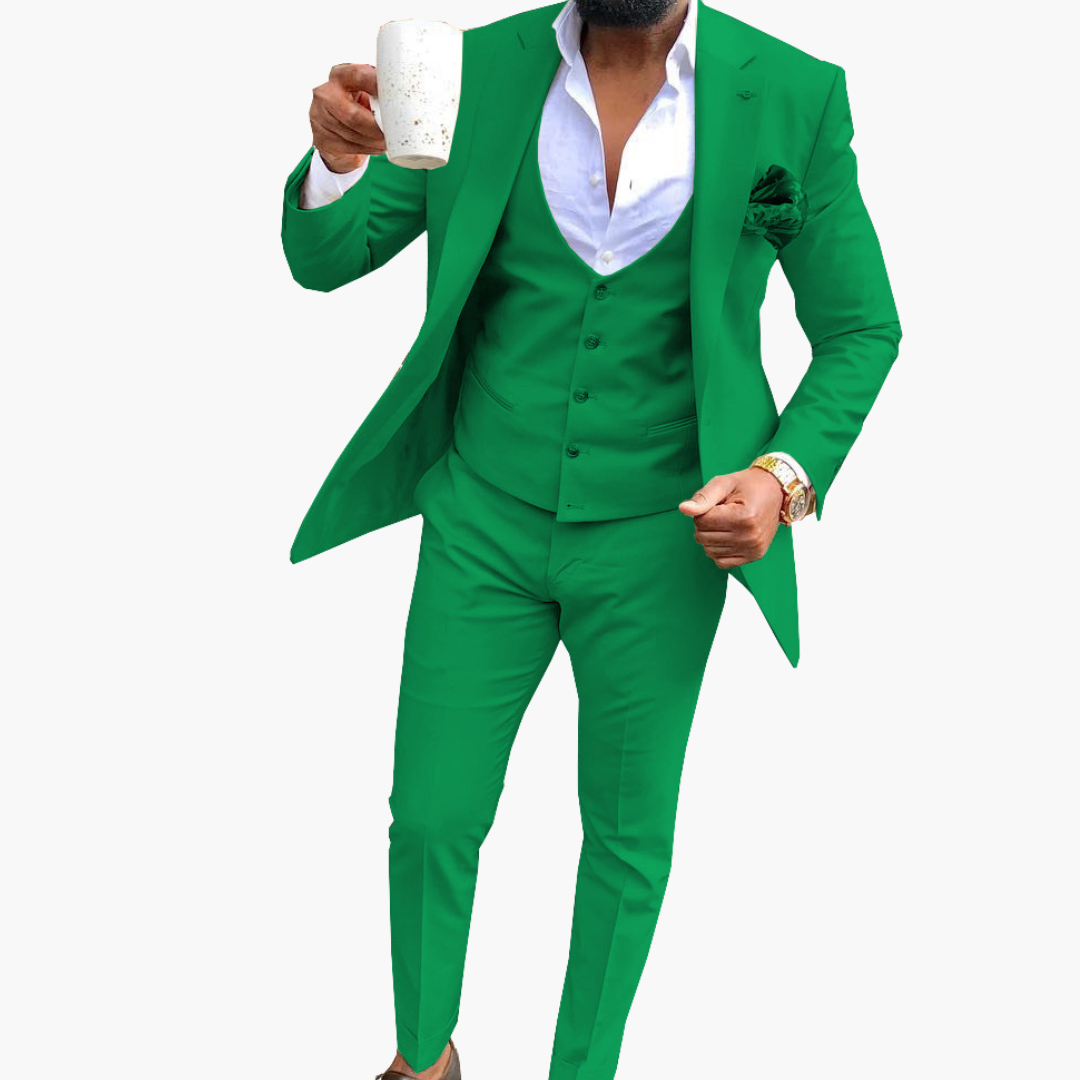 Herren Anzugset mit Weste und atmungsaktivem Blazer