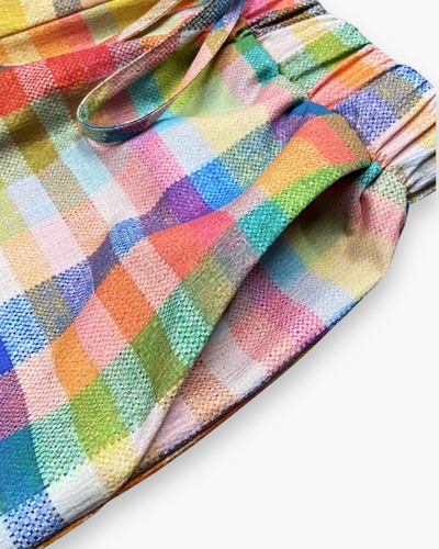 Damen Bequeme Karohose | Vintage Stoffhose