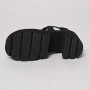 Dana - Schwarze Plateausandalen für Frauen